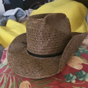 Canadian made Lannings Brown Straw Cowboy/girl Hat breathable air holes